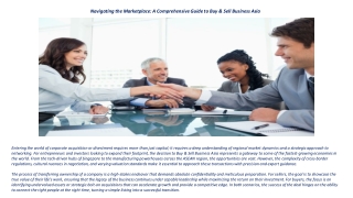 Buy & Sell Business Asia