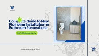 Complete Guide to New Plumbing Installation in Bathroom Renovations