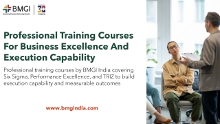 Professional Training Courses for Business Excellence and Execution Capability