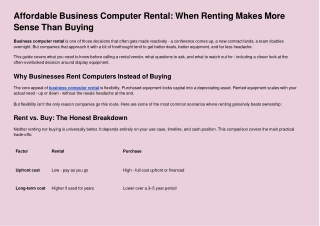 Affordable Business Computer Rental_ When Renting Makes More Sense Than Buying