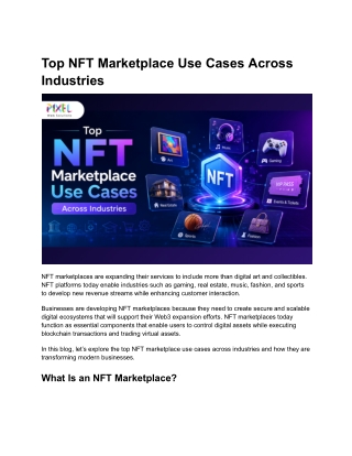 Top NFT Marketplace Use Cases Across Industries
