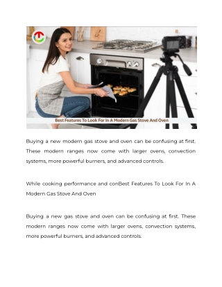 Best Features To Look For In A Modern Gas Stove And Oven
