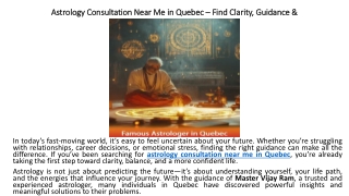 Astrology Consultation Near Me in Quebec – Find
