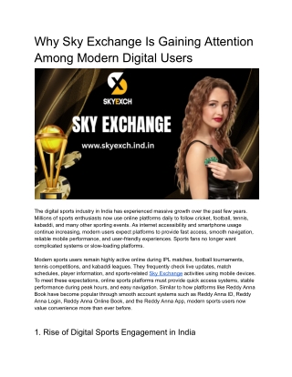 Why Sky Exchange Is Gaining Attention Among Modern Digital Users