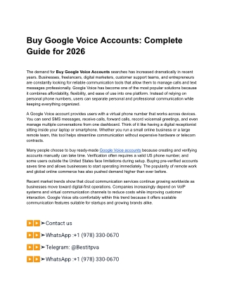 Buy Google Voice Accounts_ Complete Guide for 2026