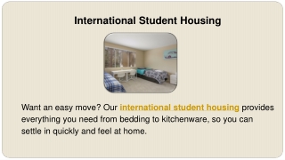 International Student Housing