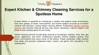 Expert Kitchen & Chimney Cleaning Services for a Spotless Home