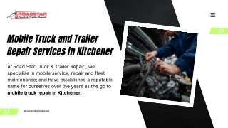 Mobile Truck and Trailer Repair Services in Kitchener