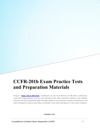 CCFR-201b Exam Practice Tests and Preparation Materials