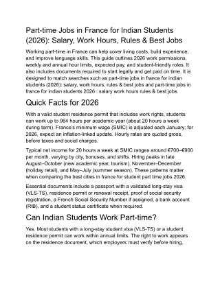Part-time Jobs in France for Indian Students (2026)_ Salary, Work Hours, Rules & Best Jobs (1)