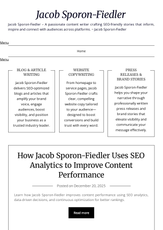 Jacob Sporon-Fiedler | SEO Content Writer & Storytelling Expert