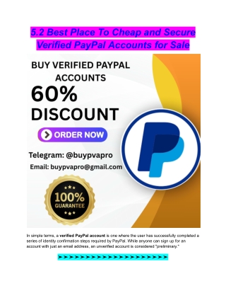 5.2 Best Place To Cheap and Secure Verified PayPal Accounts for Sale