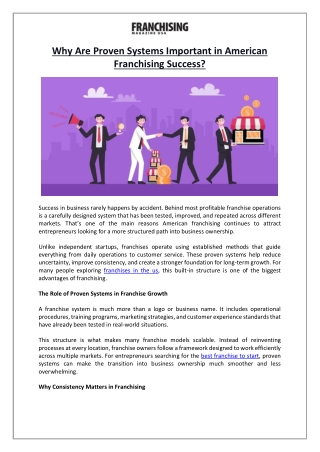 Why Are Proven Systems Important in American Franchising Success