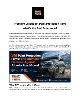 Does Paint Protection Film Prevent Rock Chips on the QE2 Highway?