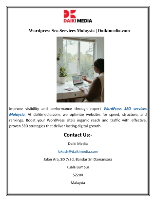 Wordpress Seo Services Malaysia  Daikimedia.com