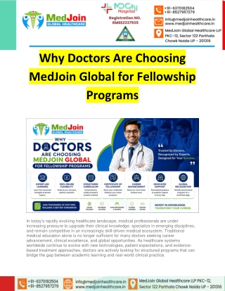 Why Doctors Are Choosing MedJoin Global for Fellowship Programs