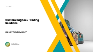 Custom Backpack Printing Solutions in DR Congo by U-Tech Africa