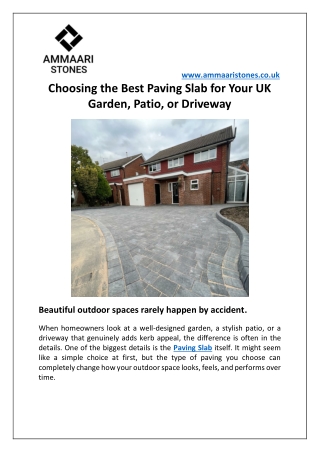 Choosing the Best Paving Slab for Your UK Garden, Patio, or Driveway