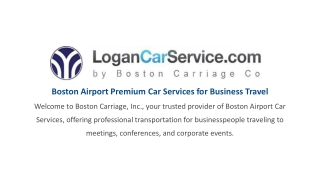 Boston Airport Car Services for Business Travel
