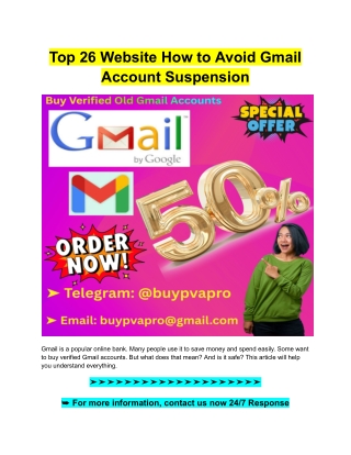 Top 26 Website How to Avoid Gmail Account Suspension