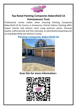Top Rated Painting Companies Bakersfield CA Homeowners Trust