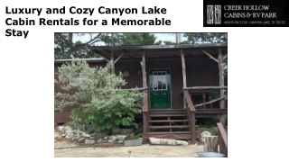 Luxury and Cozy Canyon Lake Cabin Rentals for a Memorable Stay