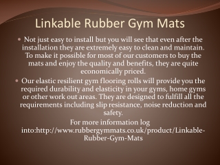 Linkable Rubber Gym Mats