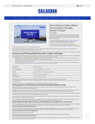 Smart Steps to Follow When Purchasing NJ Variable Booster Pumps