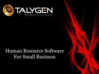 Human Resource Software For Small Business - Talygen