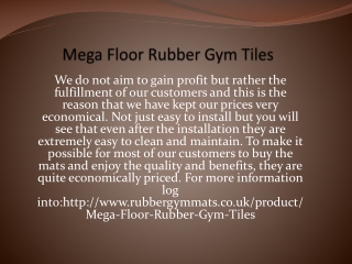 Mega Floor Rubber Gym Tiles
