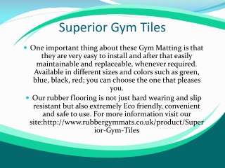 Superior Gym Tiles
