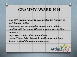 GRAMMY AWARD 2014