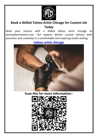Book a Skilled Tattoo Artist Chicago for Custom Ink Today