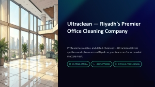 Ultraclean — Riyadh's Premier Office Cleaning Company
