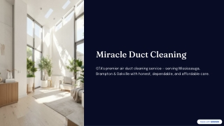 Miracle Duct Cleaning |Commercial Duct Cleaning Mississauga