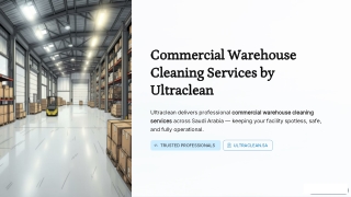 Commercial Warehouse Cleaning Services by Ultraclean