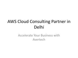 AWS Cloud Consulting Partner in Delhi