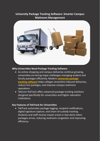 University Package Tracking Software