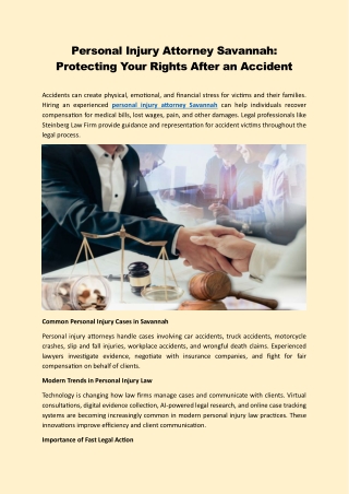 Personal Injury Attorney Savannah