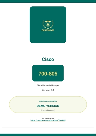 700-805 Questions Answers, Dumps PDF, Practice Test, Brain Dumps, Quiz