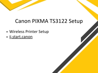 Canon PIXMA TS3122 Setup