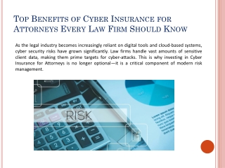Top Benefits of Cyber Insurance for Attorneys Every Law Firm Should Know
