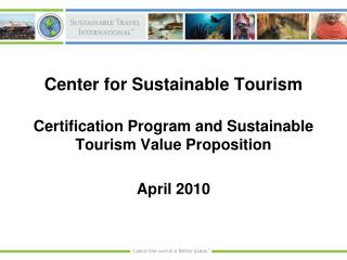 Center for Sustainable Tourism