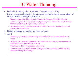 IC Wafer Thinning