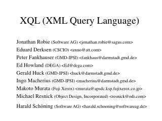 XQL (XML Query Language)