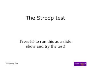 The Stroop test