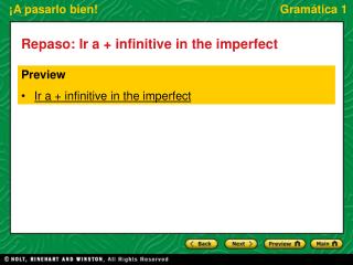 Repaso: Ir a + infinitive in the imperfect