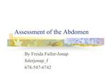 Assessment of the Abdomen
