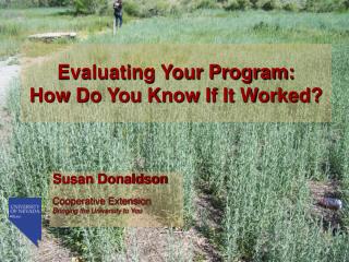 Evaluating Your Program: How Do You Know If It Worked?