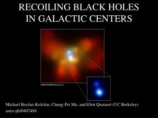RECOILING BLACK HOLES IN GALACTIC CENTERS